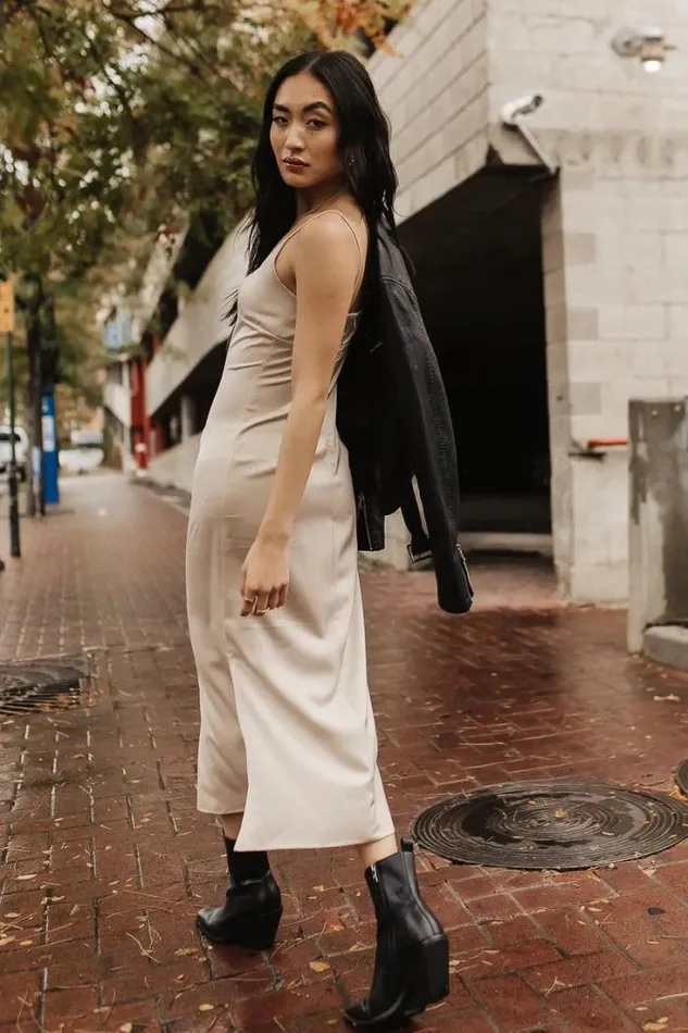 Bohme Dresses Daylen Slip Dress In Champagne Champagne 8211 Women