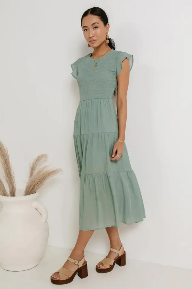 Bohme Dresses Declan Midi Dress In Sage Sage 8211 Women Bohme Dresses Declan Midi Dress In Sage Sage 8211 Women