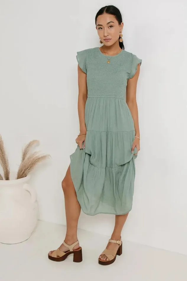 Bohme Dresses Declan Midi Dress In Sage Sage 8211 Women Bohme Dresses Declan Midi Dress In Sage Sage 8211 Women