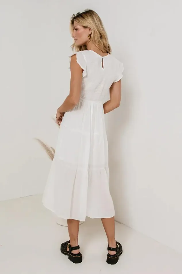 Bohme Dresses Declan Midi Dress In White White 8211 Women Bohme Dresses Declan Midi Dress In White White 8211 Women