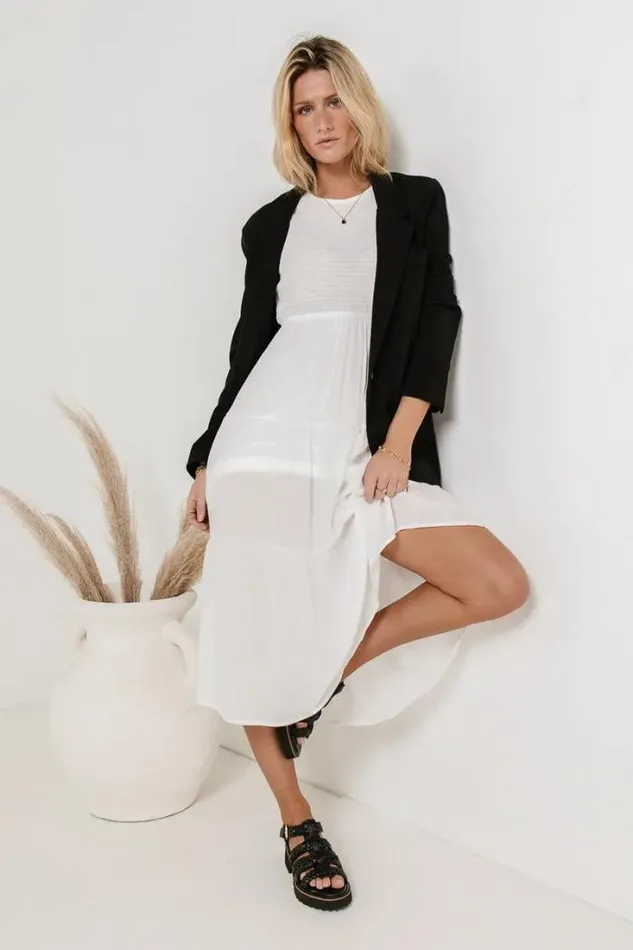 Bohme Dresses Declan Midi Dress In White White 8211 Women Bohme Dresses Declan Midi Dress In White White 8211 Women
