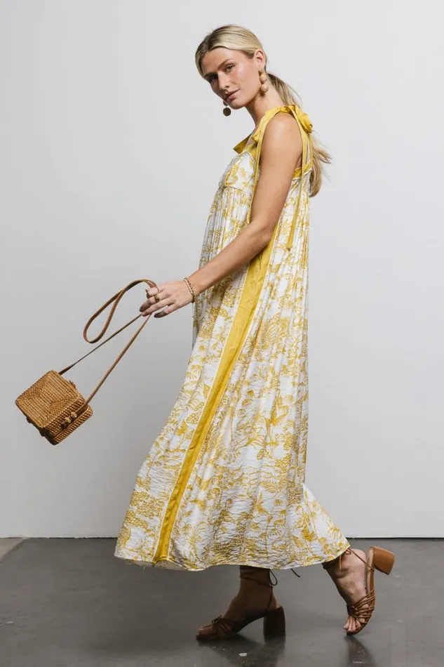 Bohme Dresses Eva Floral Dress In Mustard Mustard 8211 Women Bohme Dresses Eva Floral Dress In Mustard Mustard 8211 Women