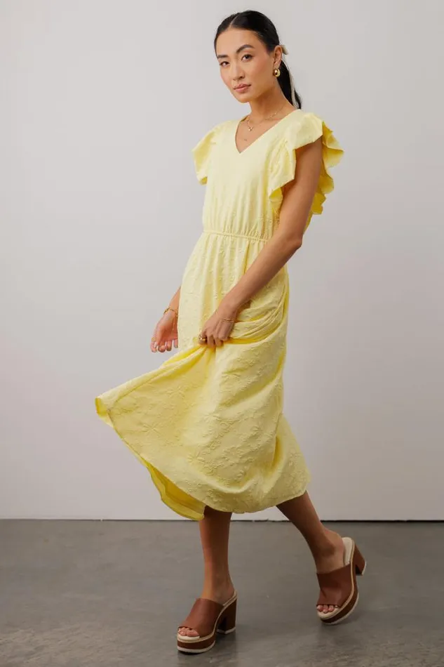 Bohme Dresses Judy Floral Textured Dress Yellow 8211 Women Bohme Dresses Judy Floral Textured Dress Yellow 8211 Women