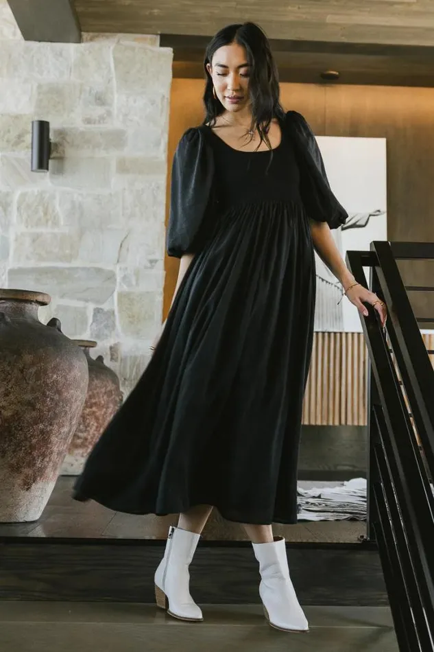 Bohme Dresses Juliet Puff Sleeve Dress In Black Black 8211 Women