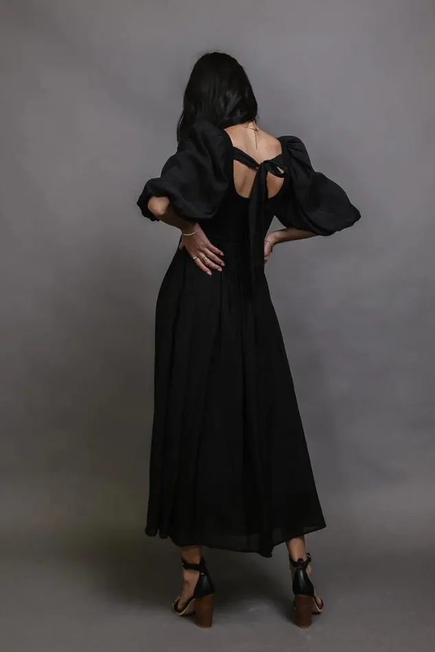 Bohme Dresses Juliet Puff Sleeve Dress In Black Black 8211 Women Bohme Dresses Juliet Puff Sleeve Dress In Black Black 8211 Women