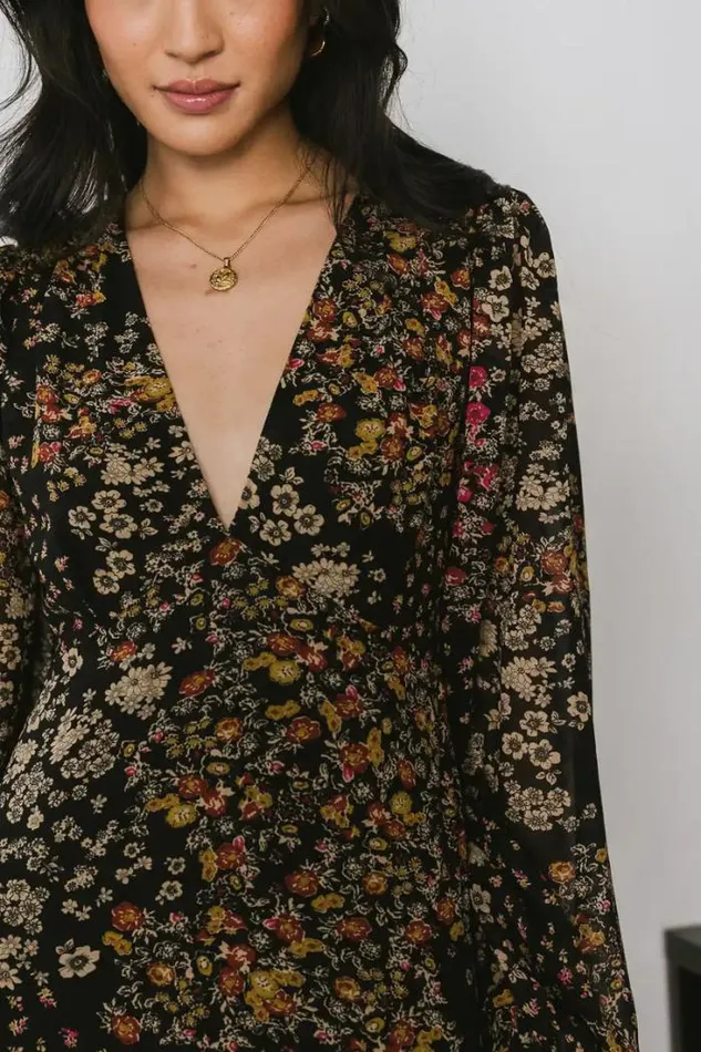 Bohme Dresses Kali Floral Dress Black 8211 Women Bohme Dresses Kali Floral Dress Black 8211 Women