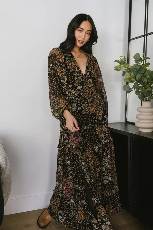Bohme Dresses Kali Floral Dress Black 8211 Women Bohme Dresses Kali Floral Dress Black 8211 Women