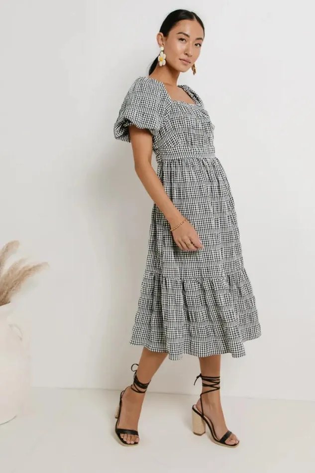 Bohme Dresses Laney Gingham Dress In Black Black 8211 Women