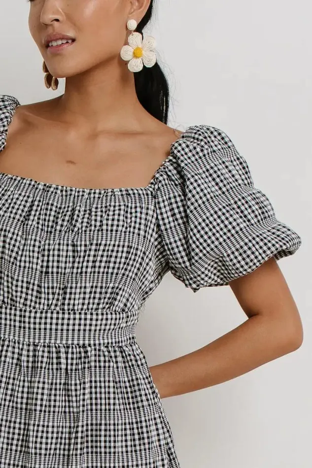 Bohme Dresses Laney Gingham Dress In Black Black 8211 Women Bohme Dresses Laney Gingham Dress In Black Black 8211 Women