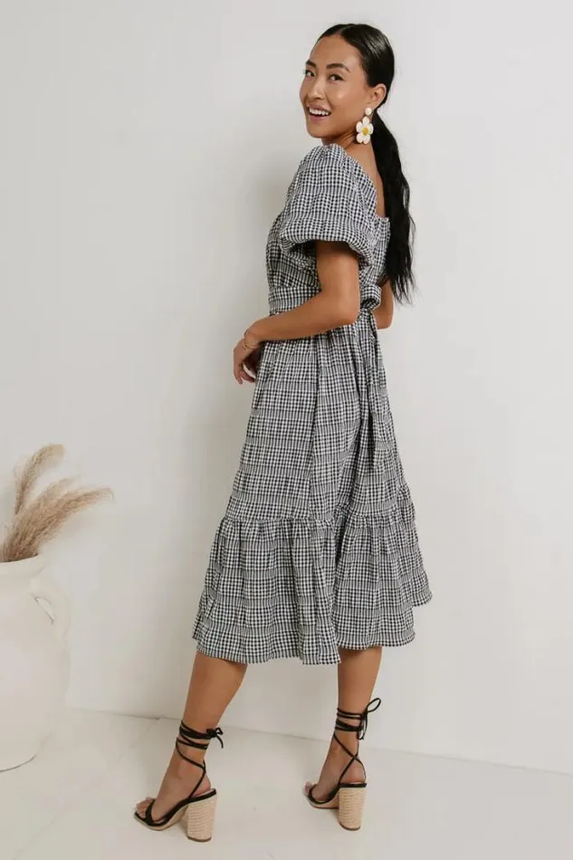 Bohme Dresses Laney Gingham Dress In Black Black 8211 Women Bohme Dresses Laney Gingham Dress In Black Black 8211 Women