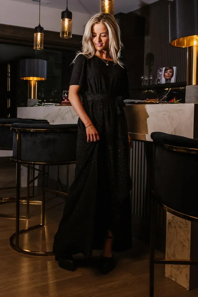 Bohme Dresses Lyanna Sparkle Maxi Dress In Black Black 8211 Women
