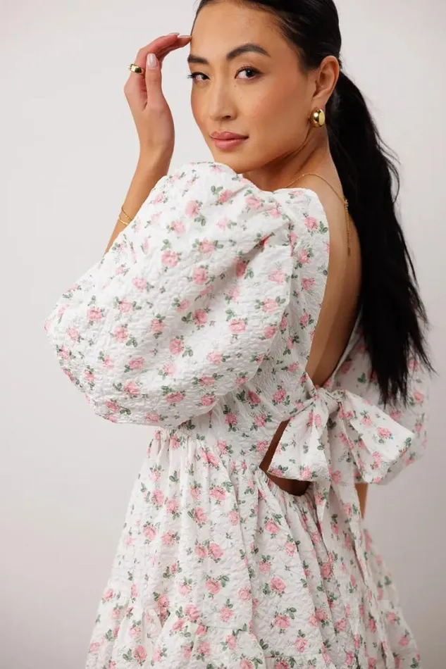 Bohme Dresses Magnolia Floral Babydoll Dress White 8211 Women