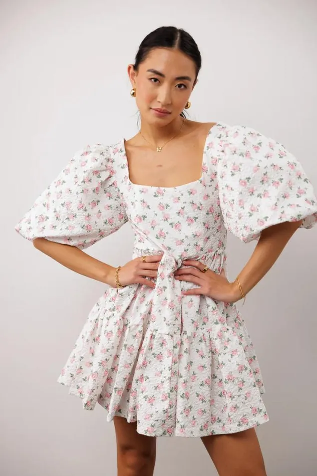 Bohme Dresses Magnolia Floral Babydoll Dress White 8211 Women Bohme Dresses Magnolia Floral Babydoll Dress White 8211 Women