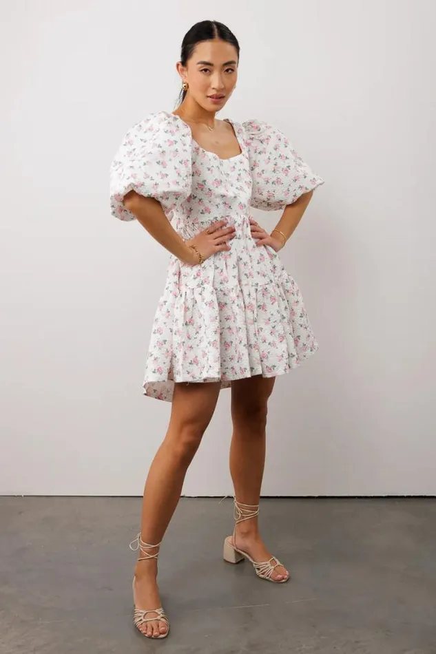 Bohme Dresses Magnolia Floral Babydoll Dress White 8211 Women Bohme Dresses Magnolia Floral Babydoll Dress White 8211 Women