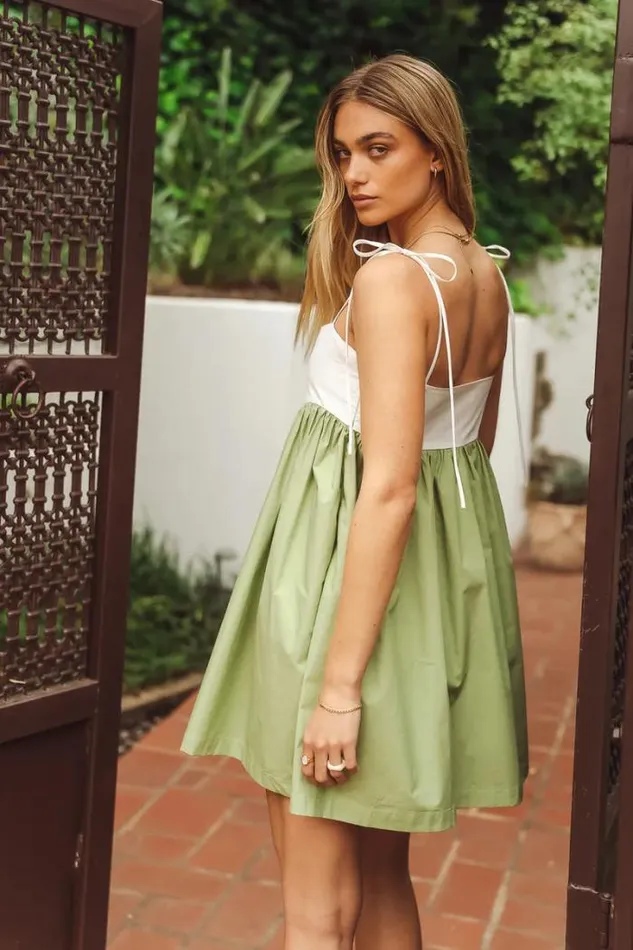 Bohme Dresses Margaret Mini Dress Green 8211 Women Bohme Dresses Margaret Mini Dress Green 8211 Women