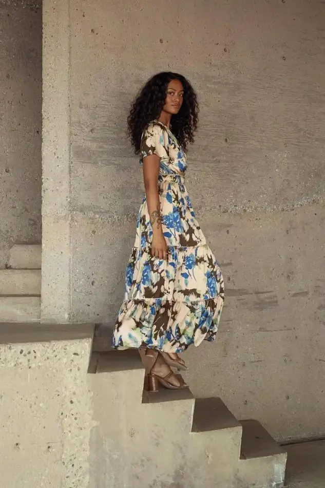 Bohme Dresses Molly Printed Dress Champagne 8211 Women Bohme Dresses Molly Printed Dress Champagne 8211 Women