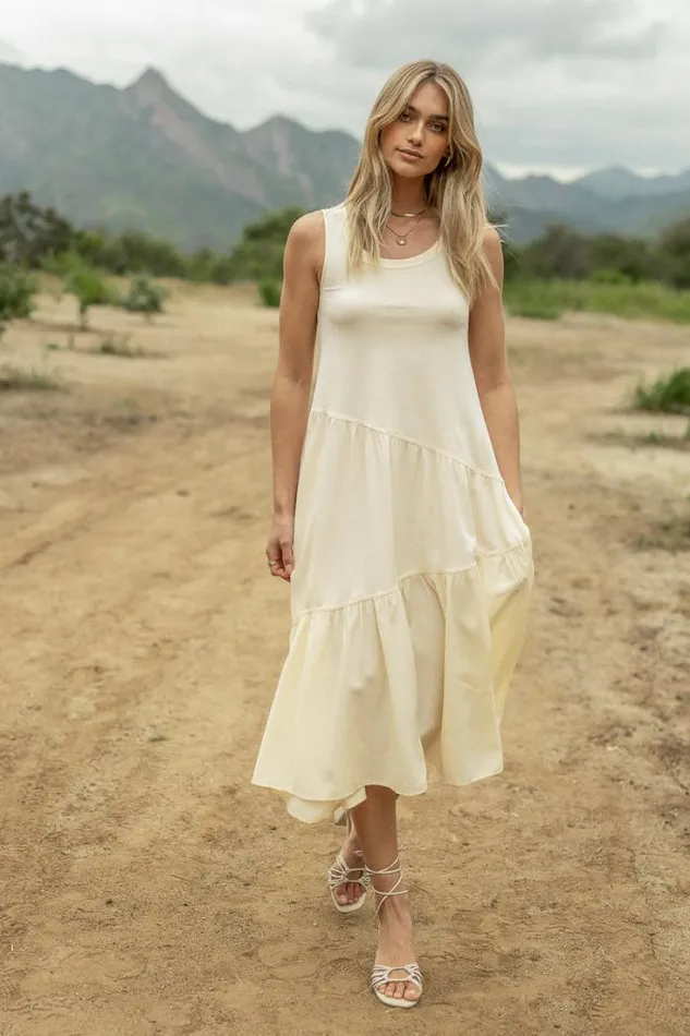 Bohme Dresses Natalie Midi Dress In Cream Cream 8211 Women