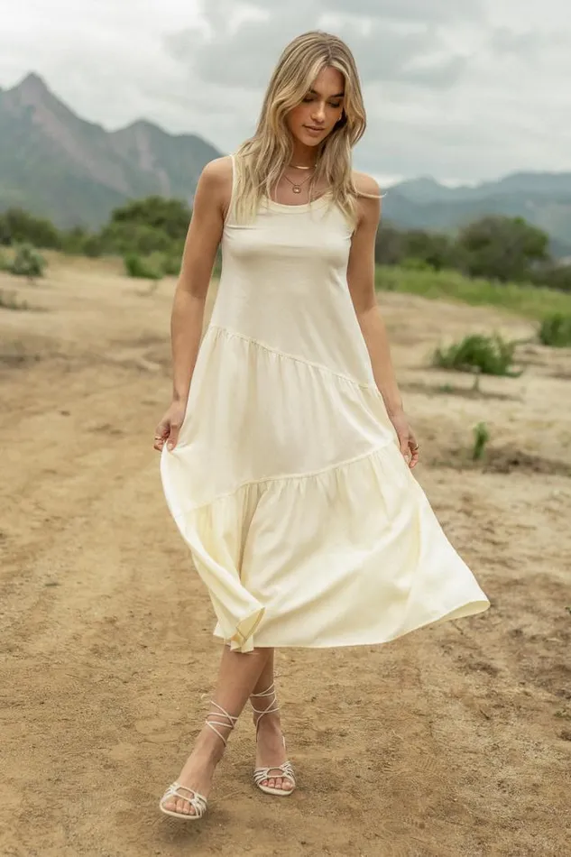 Bohme Dresses Natalie Midi Dress In Cream Cream 8211 Women Bohme Dresses Natalie Midi Dress In Cream Cream 8211 Women