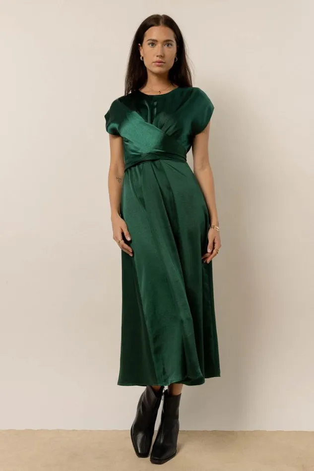 Bohme Dresses Rosalind Midi Dress In Emerald Emerald 8211 Women Bohme Dresses Rosalind Midi Dress In Emerald Emerald 8211 Women