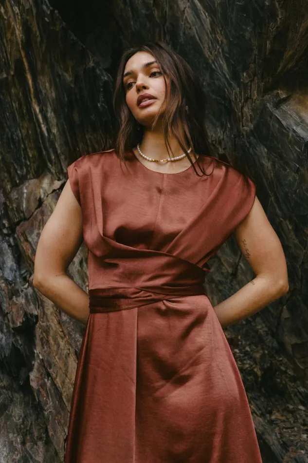 Bohme Dresses Rosalind Midi Dress In Rust Rust 8211 Women Bohme Dresses Rosalind Midi Dress In Rust Rust 8211 Women