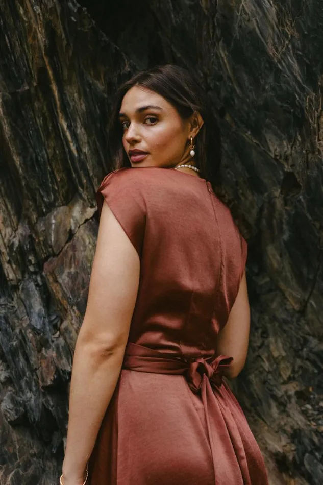Bohme Dresses Rosalind Midi Dress In Rust Rust 8211 Women Bohme Dresses Rosalind Midi Dress In Rust Rust 8211 Women