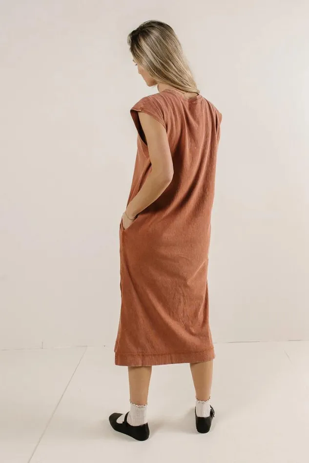 Bohme Dresses Shelese TShirt Dress In Clay Clay 8211 Women Bohme Dresses Shelese TShirt Dress In Clay Clay 8211 Women