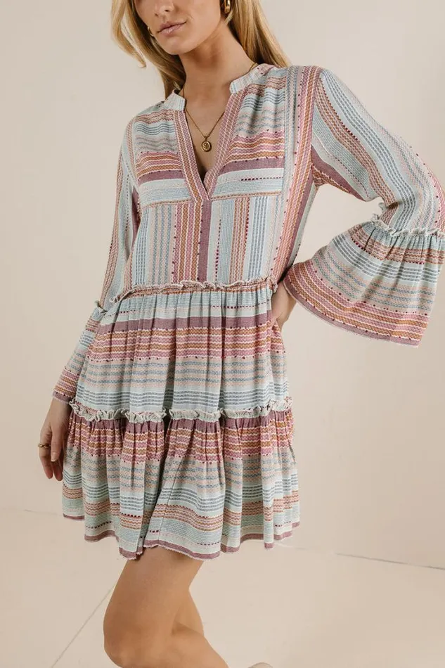 Bohme Dresses Striped Textured Mini Dress Multi 8211 Women