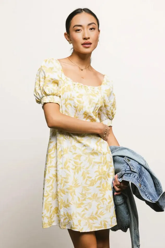 Bohme Dresses Sutton Floral Dress Mustard 8211 Women