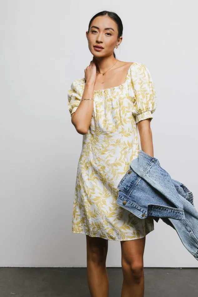 Bohme Dresses Sutton Floral Dress Mustard 8211 Women
