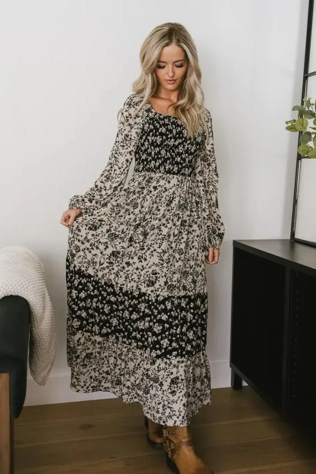 Bohme Dresses Vanessa Smocked Floral Dress Black 8211 Women Bohme Dresses Vanessa Smocked Floral Dress Black 8211 Women