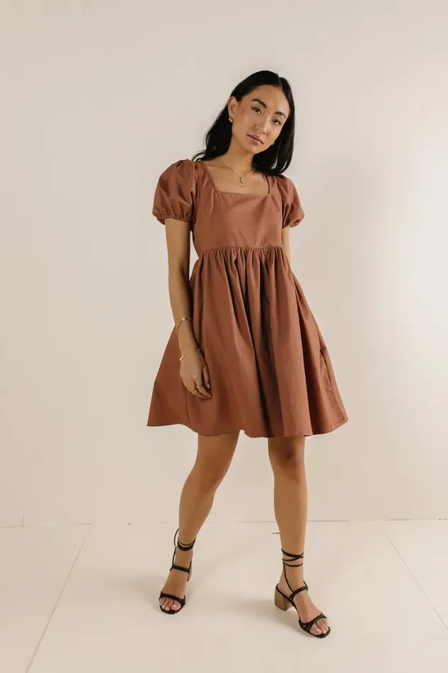 Bohme Dresses Vesper Babydoll Dress Clay 8211 Women