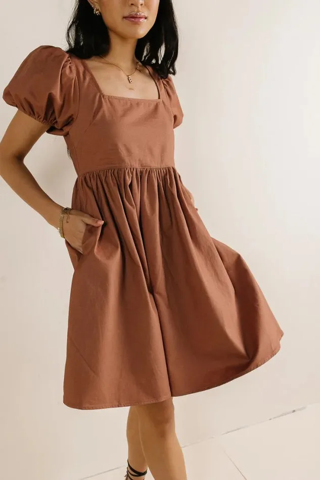 Bohme Dresses Vesper Babydoll Dress Clay 8211 Women Bohme Dresses Vesper Babydoll Dress Clay 8211 Women