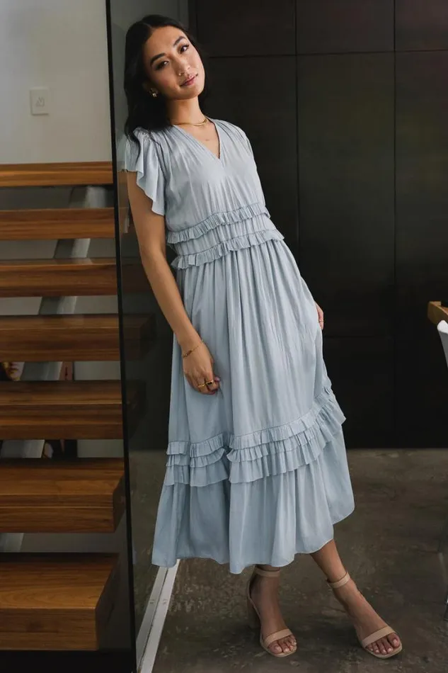 Bohme Dresses Willa Ruffle Dress In Light Blue Light Blue 8211 Women