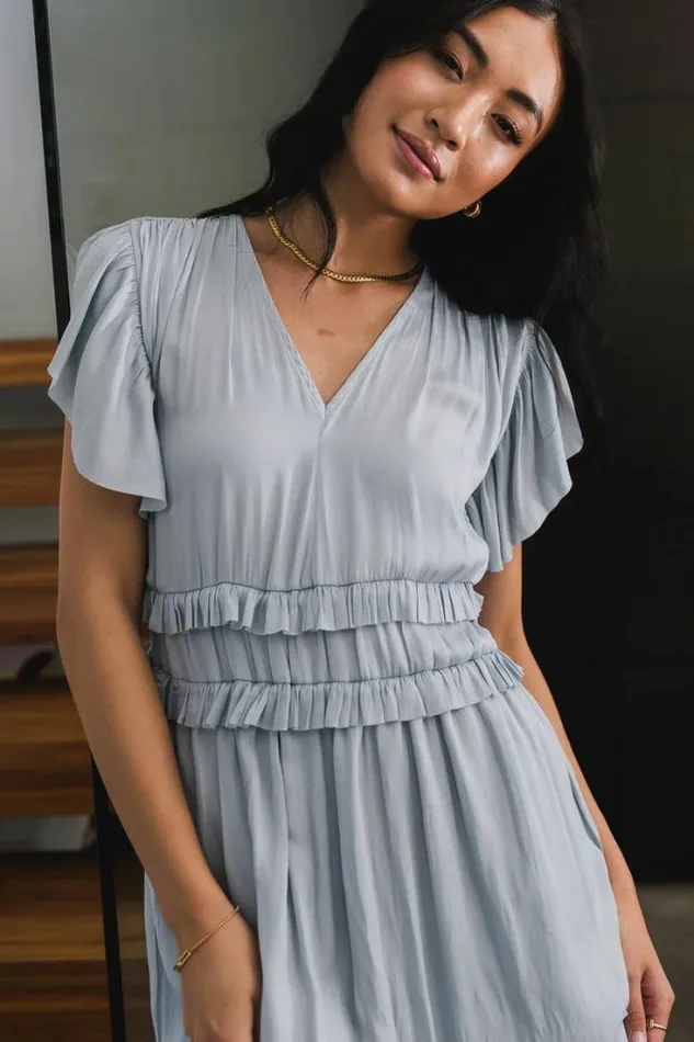 Bohme Dresses Willa Ruffle Dress In Light Blue Light Blue 8211 Women Bohme Dresses Willa Ruffle Dress In Light Blue Light Blue 8211 Women
