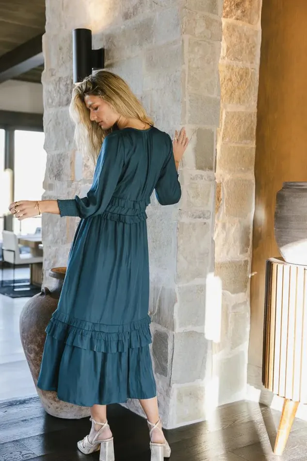 Bohme Dresses Willa Sleeved Ruffle Dress In Teal Teal 8211 Women Bohme Dresses Willa Sleeved Ruffle Dress In Teal Teal 8211 Women