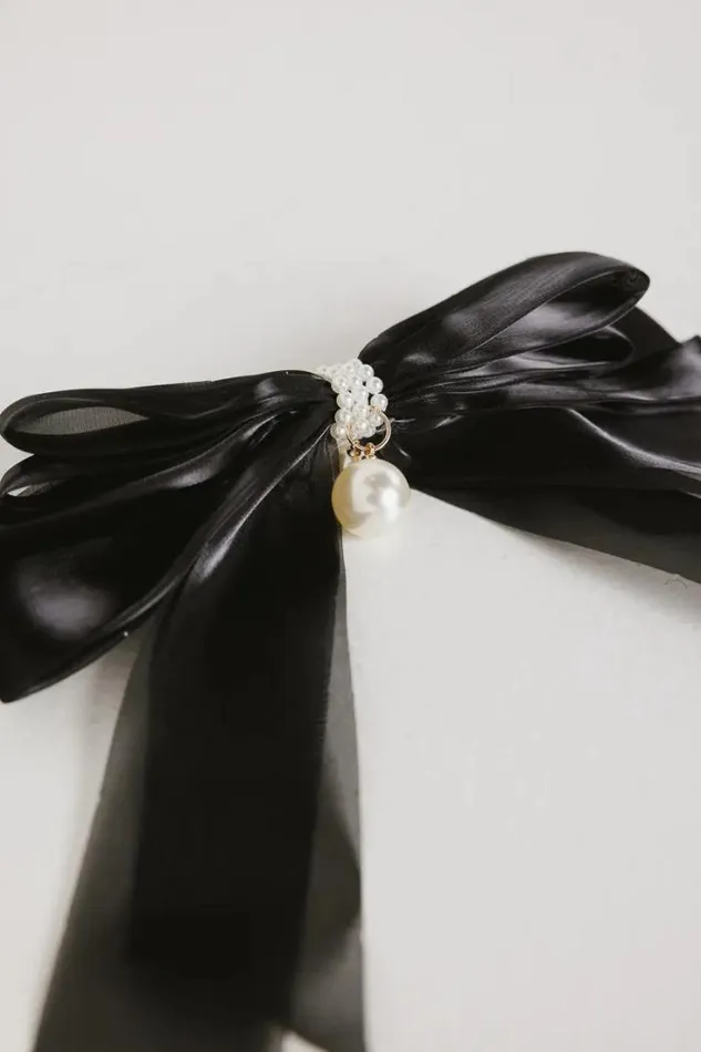 Bohme Hair Accessories Chiffon Bow Hair Clip In Black Black 8211 Women
