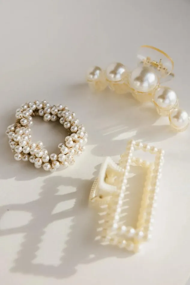 Bohme Hair Accessories Pearl Hair Tie Champagne 8211 Women