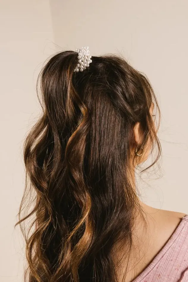 Bohme Hair Accessories Pearl Hair Tie Champagne 8211 Women