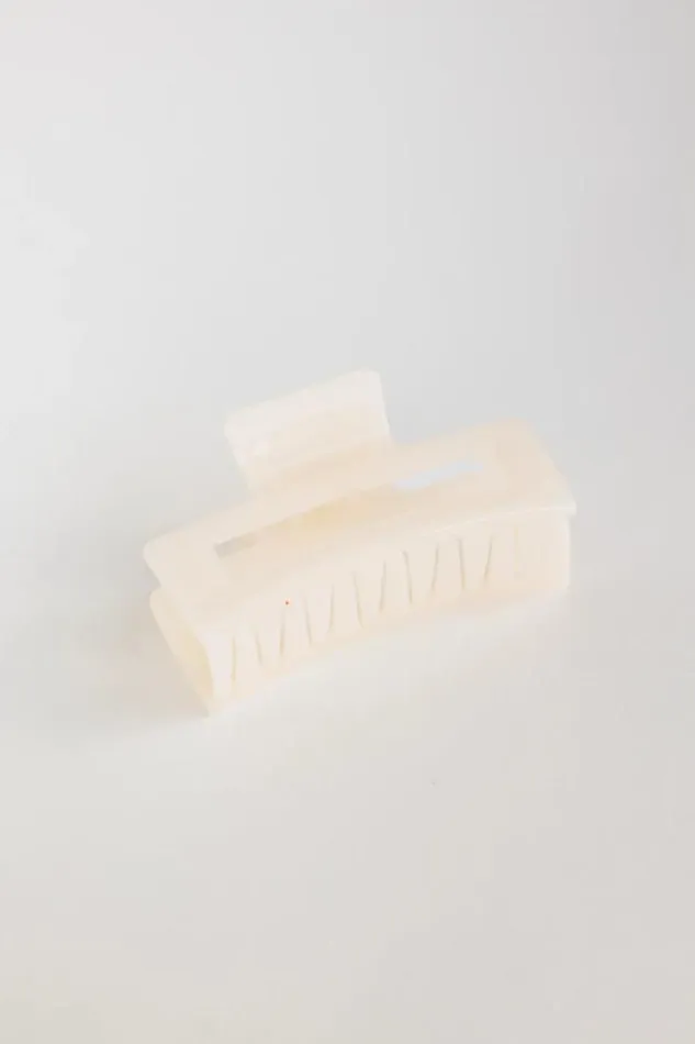 Bohme Hair Accessories Translucent Rectangle Claw Clip In White White 8211 Women