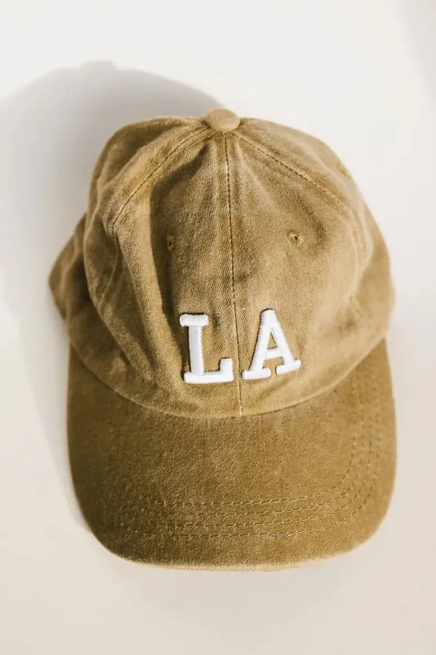 Bohme Hats and Caps LA Baseball Cap In Khaki Khaki 8211 Women