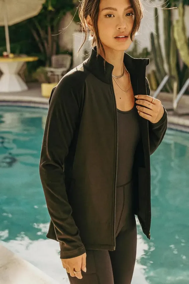 Bohme Jackets and Blazers Beckham Zip Up Jacket In Black 8211 FINAL SALE Black 8211 Women Bohme Jackets and Blazers Beckham Zip Up Jacket In Black 8211 FINAL SALE Black 8211 Women