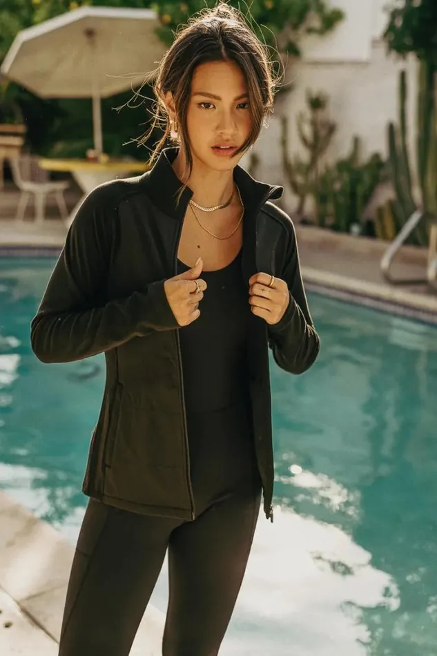 Bohme Jackets and Blazers Beckham Zip Up Jacket In Black 8211 FINAL SALE Black 8211 Women Bohme Jackets and Blazers Beckham Zip Up Jacket In Black 8211 FINAL SALE Black 8211 Women