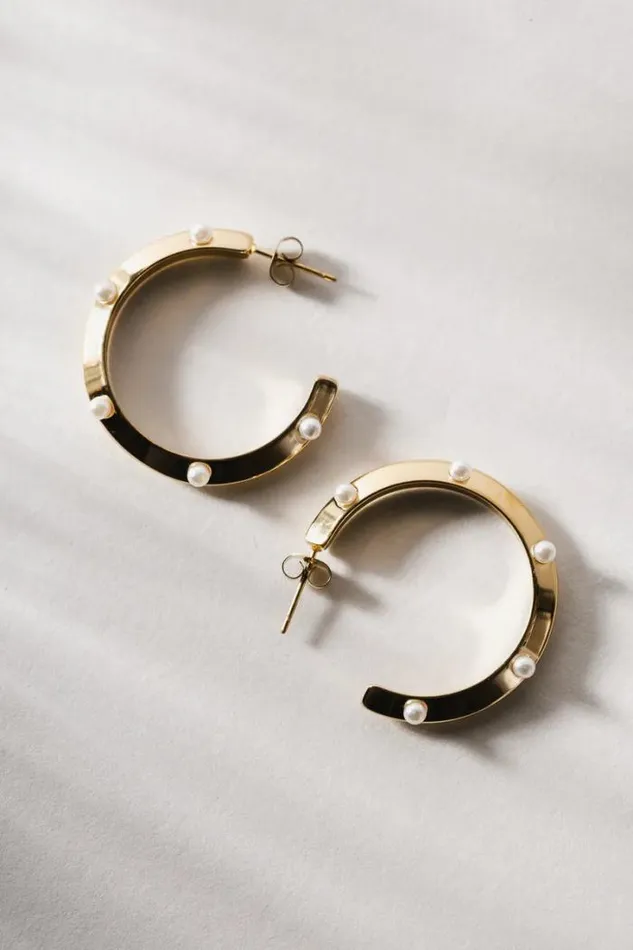 Bohme Jewelry Skylar Open Hoop Earrings Gold 8211 Women Bohme Jewelry Skylar Open Hoop Earrings Gold 8211 Women