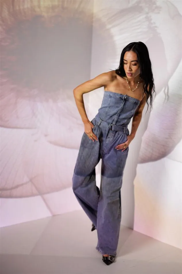 Bohme Jumpsuits and Overalls Wide Leg Denim Jumpsuit Medium Wash 8211 Women
