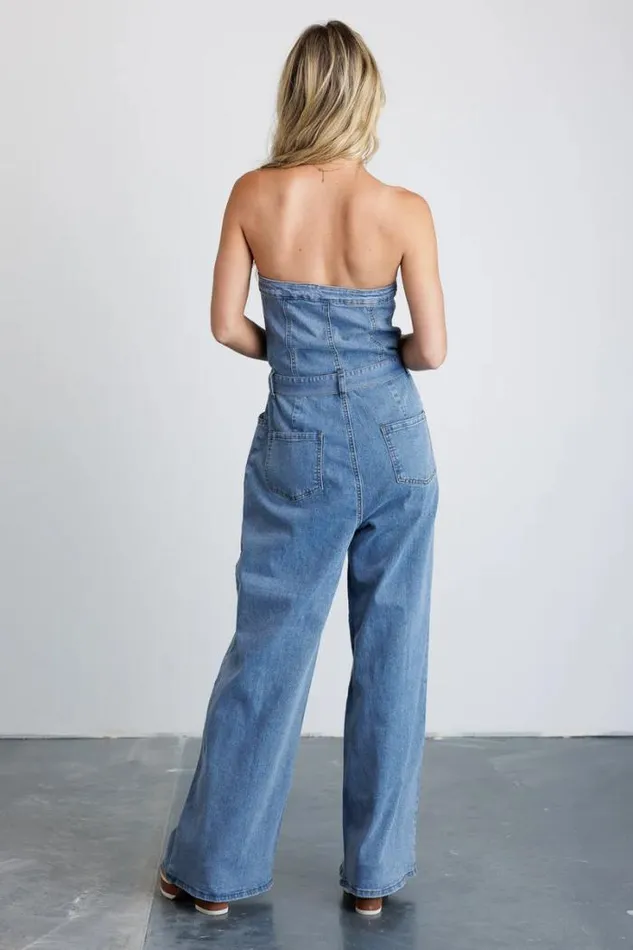 Bohme Jumpsuits and Overalls Wide Leg Denim Jumpsuit Medium Wash 8211 Women Bohme Jumpsuits and Overalls Wide Leg Denim Jumpsuit Medium Wash 8211 Women