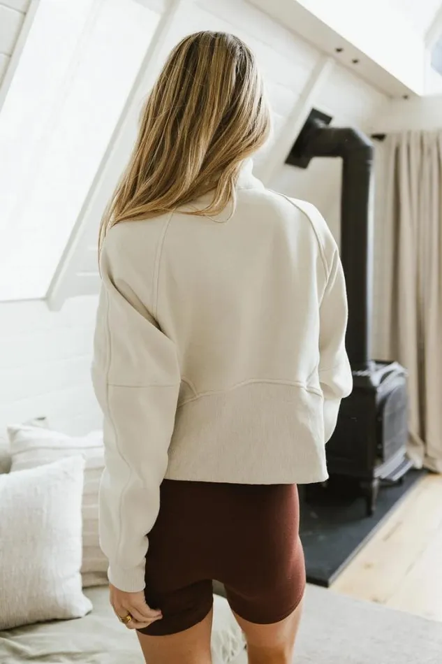 Bohme Loungewear Alyssa Half Zip In Bone Bone 8211 Women Bohme Loungewear Alyssa Half Zip In Bone Bone 8211 Women
