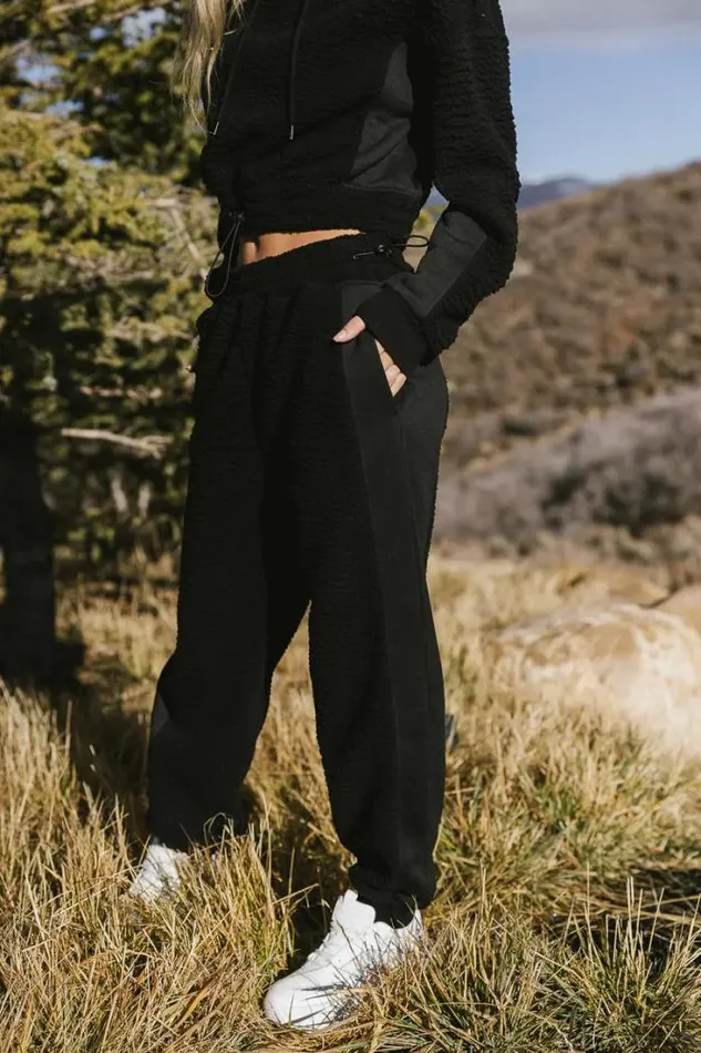 Bohme Loungewear Callie Sherpa Joggers In Black Black 8211 Women Bohme Loungewear Callie Sherpa Joggers In Black Black 8211 Women