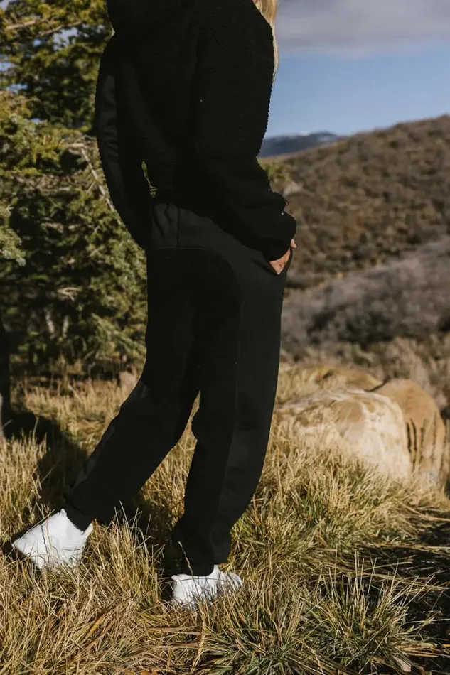 Bohme Loungewear Callie Sherpa Joggers In Black Black 8211 Women Bohme Loungewear Callie Sherpa Joggers In Black Black 8211 Women
