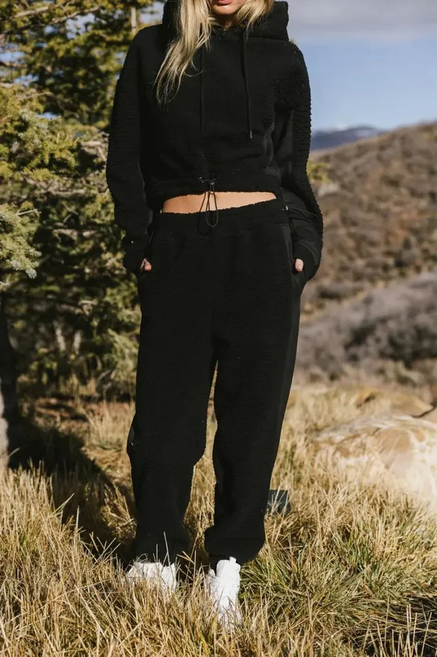 Bohme Loungewear Callie Sherpa Joggers In Black Black 8211 Women Bohme Loungewear Callie Sherpa Joggers In Black Black 8211 Women