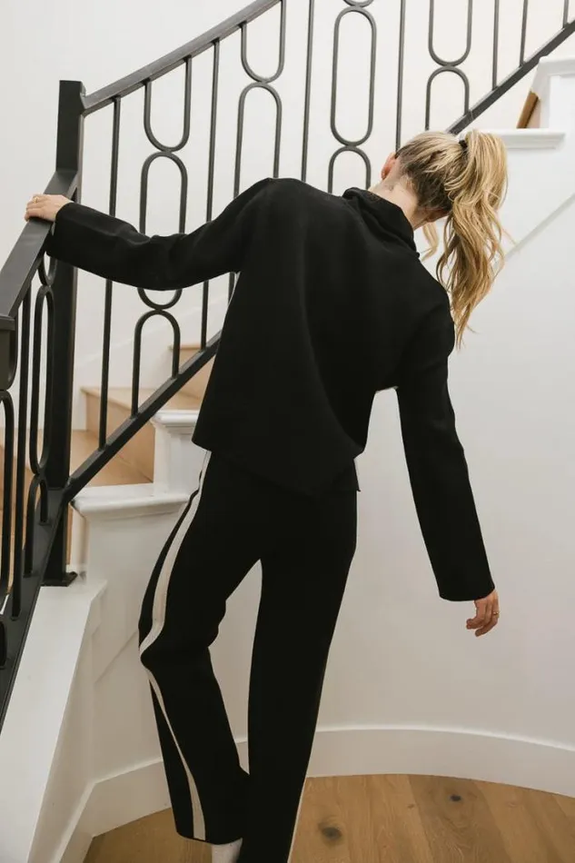 Bohme Loungewear Kiara Knit Sweater In Black Black 8211 Women Bohme Loungewear Kiara Knit Sweater In Black Black 8211 Women